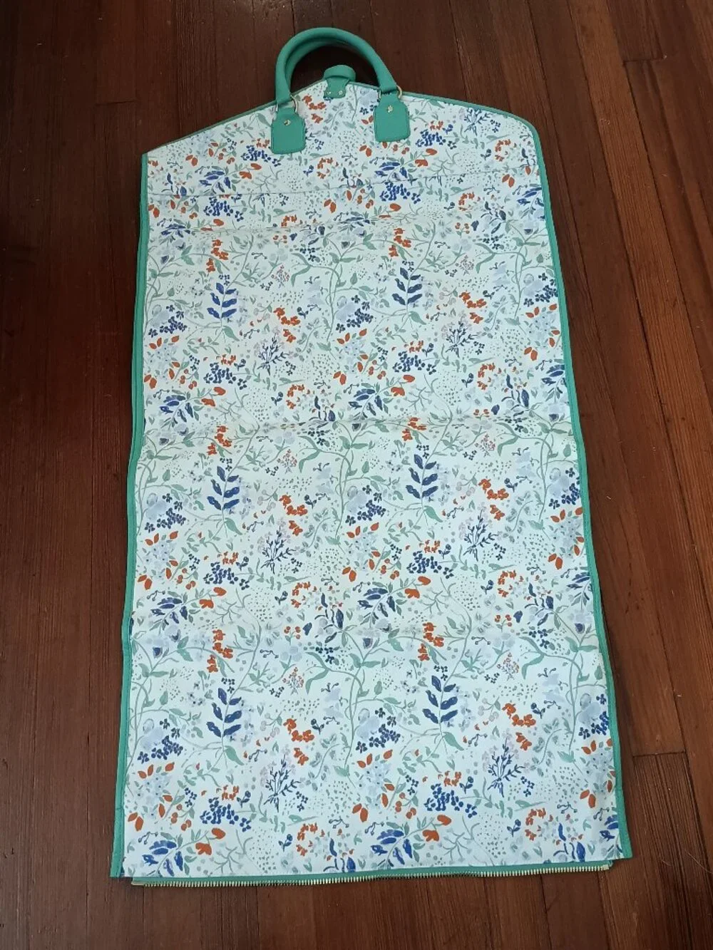 Neely & Chloe Travel Duffel & Garment Bag Set Spring Green & Flowers